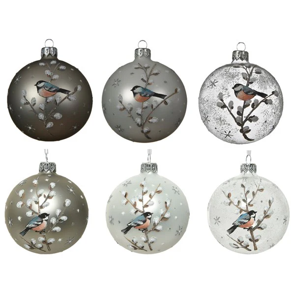 gl deco bauble bird 2ass 3cls assorted