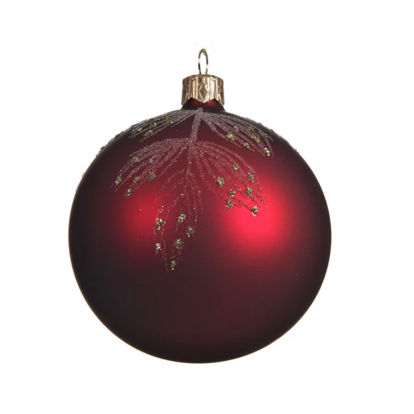 gl deco bauble branches oxblood
