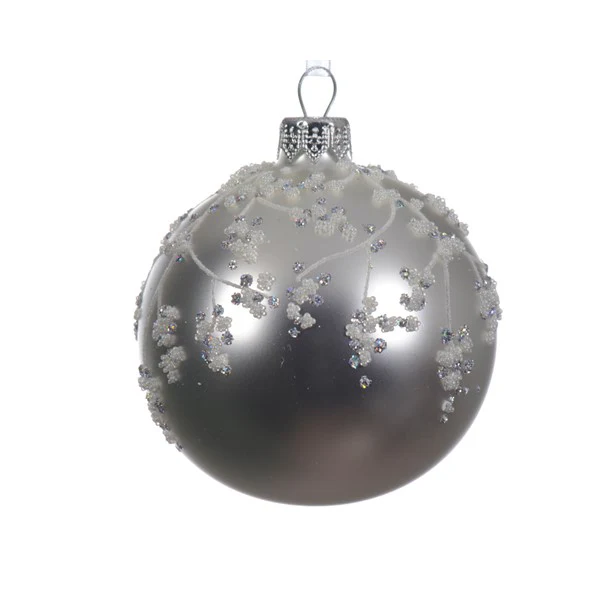 glass deco bauble glitter branche