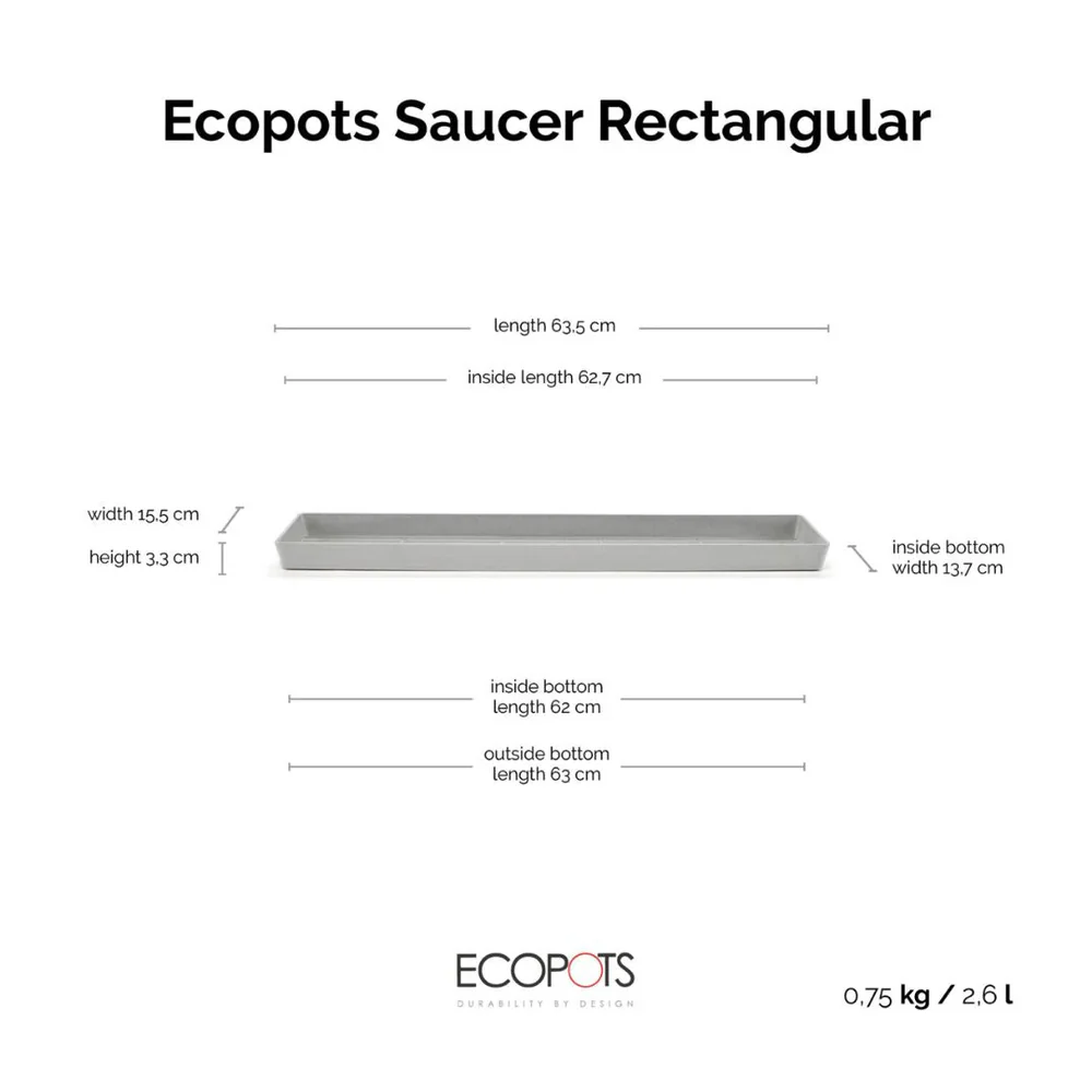 Grey Saucer Rectangular 65 - Image 3