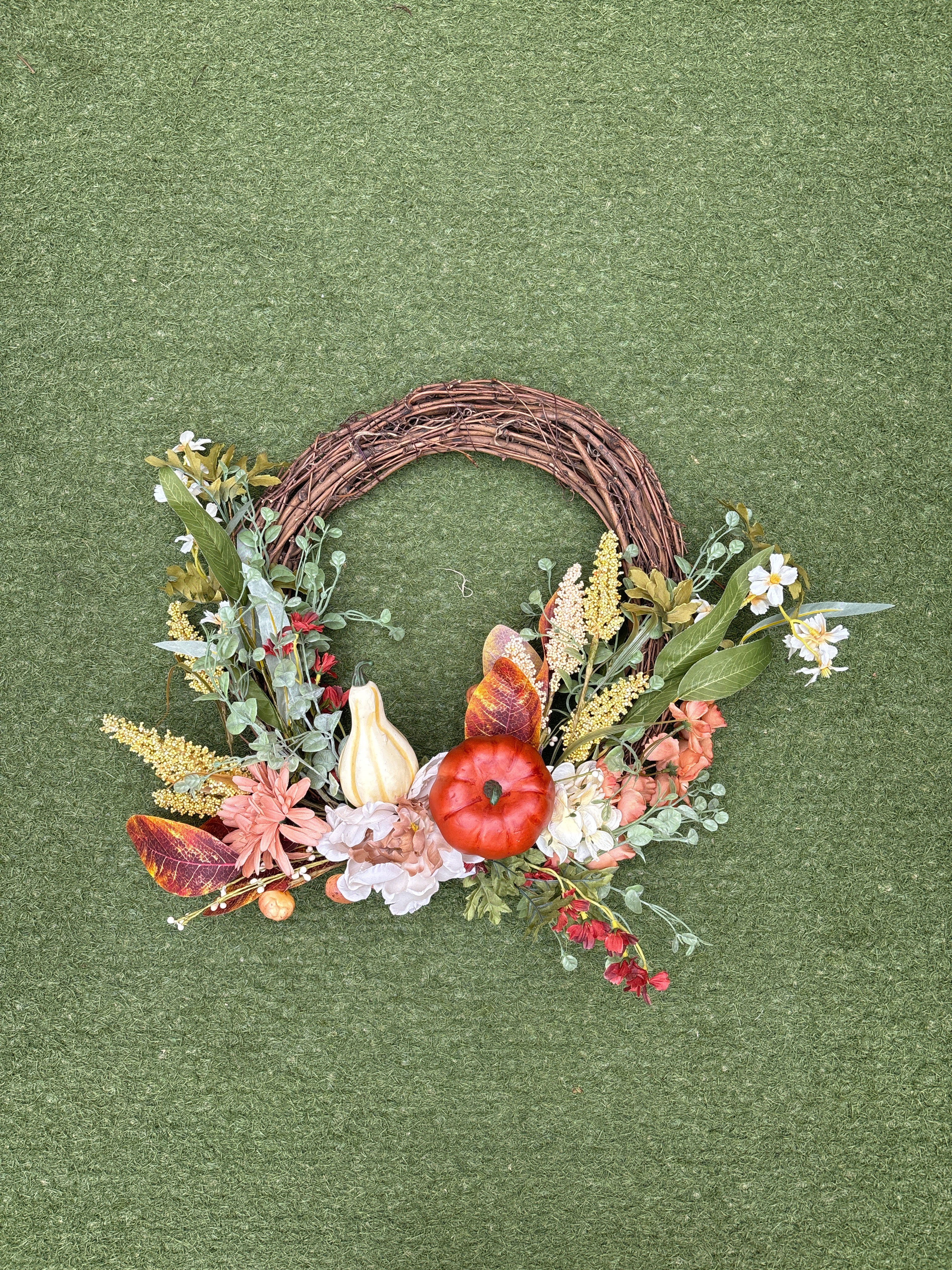 HARVEST GARDEN VINE WREATH 55CM - Image 2