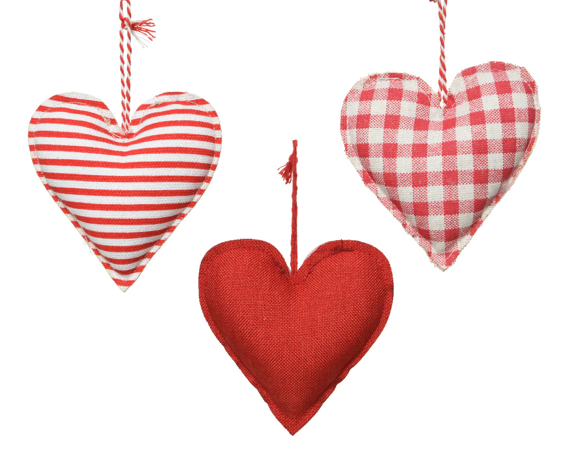 Heart polyester 3ass red