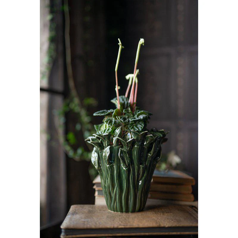 JUSTINA Pot Green Melange 20x16cm - Image 2