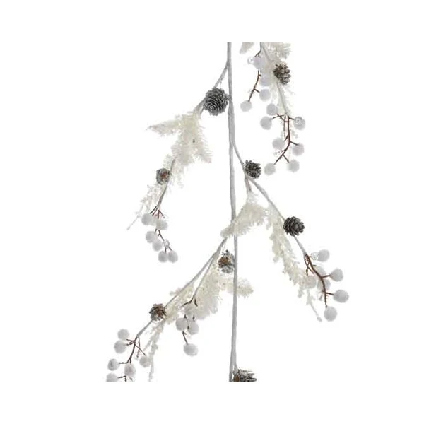 leaf garland w pinecones