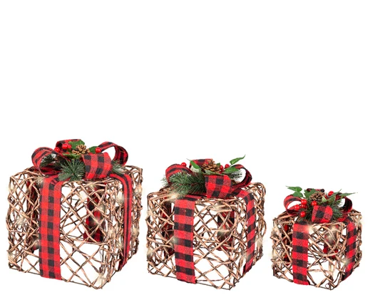 LED giftbox rattan steady BO indoor brown/warm white M - Image 3