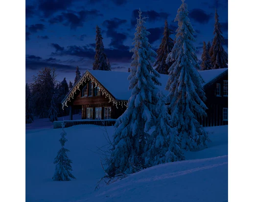 LED icicle lights gb 8 function twinkle effect outdoor white/warm white L.2000cm - Image 3