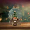 LED snowglobe plastic steady BO indoor gold/warm white D.12.5cm x H.19cm - Image 3