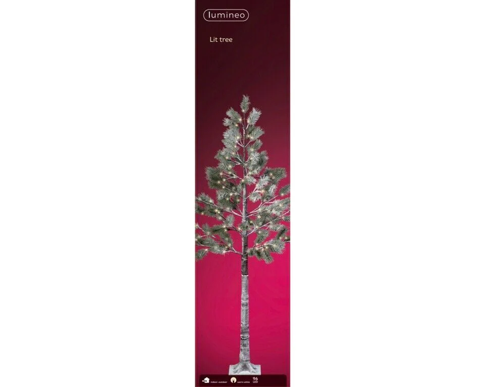 LED tree gb pvc snowy pine steady outdoor green/warm white L.70cm x W.70cm x H.180cm - Image 2