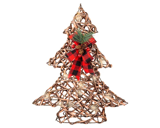 LED tree rattan steady BO indoor brown/warm white L.10cm x W.34cm x H.40cm - Image 2