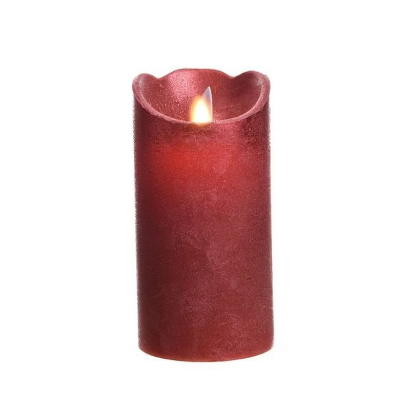 LED waving candle wax wave top BO indoor christmas red/warm white dia7.5cm x H.15cm - Image 3