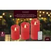 LED waving candle wax wave top BO indoor mix christmas red/warm white D.7.5cm x H.15cm - Image 2