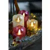 LED waving candle wax wave top BO indoor mix christmas red/warm white D.7.5cm x H.15cm - Image 4