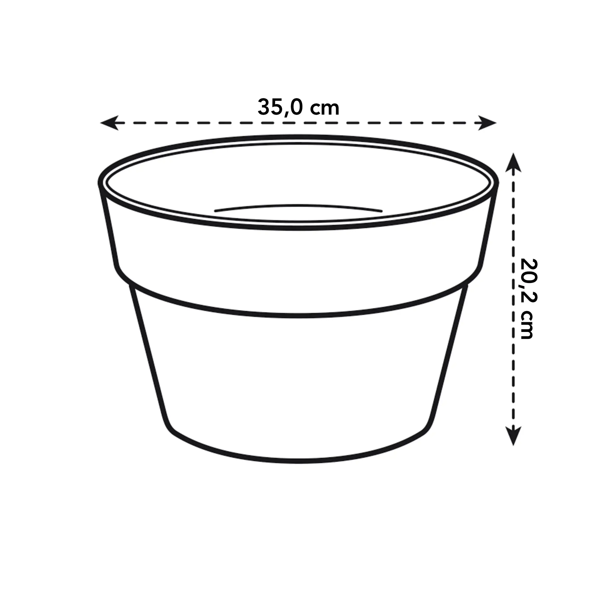 Loft Urban Bowl Pot Ø35cm Warm Grey - Image 5