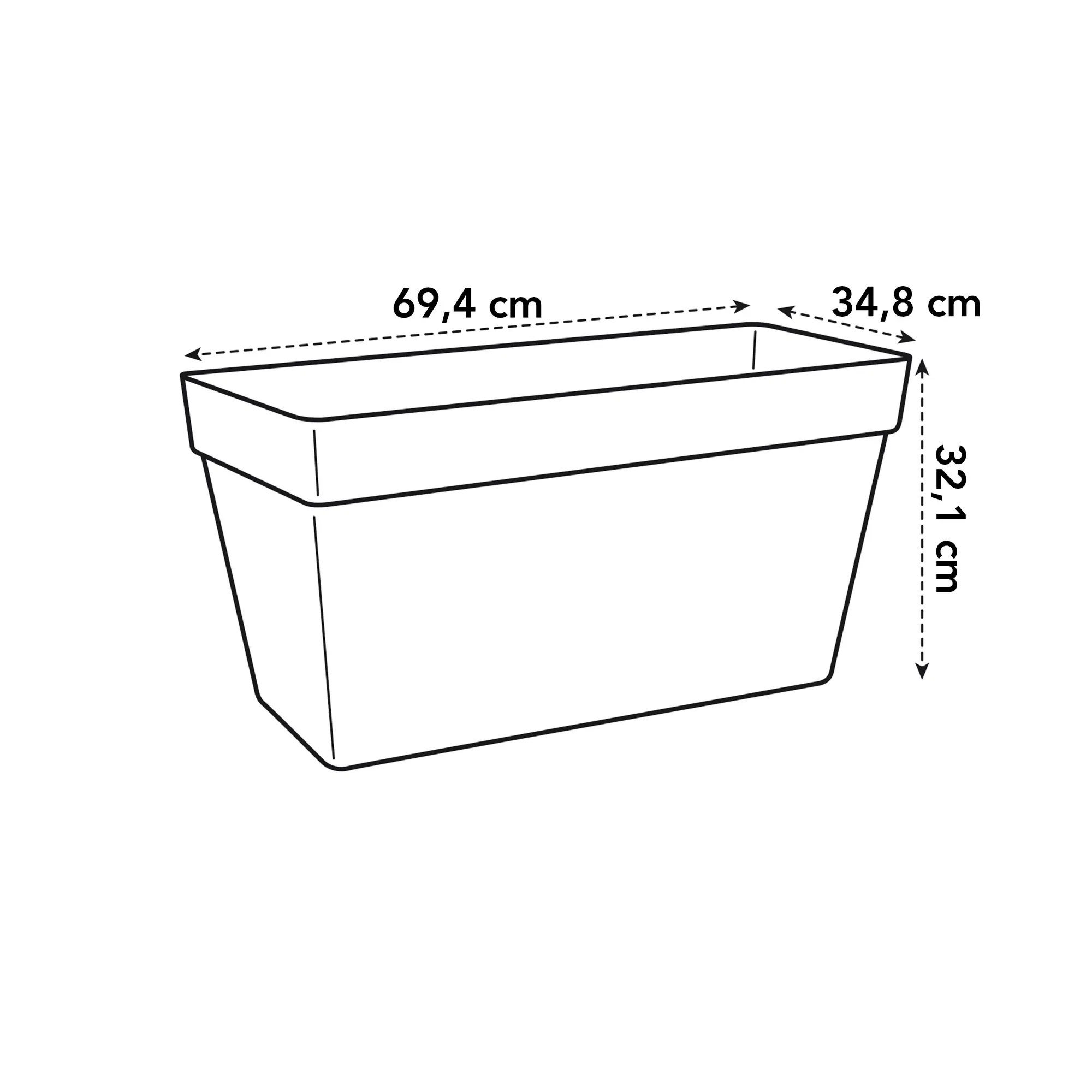 Loft Urban Terrace Trough on Wheels 70cm Athracite - Image 4