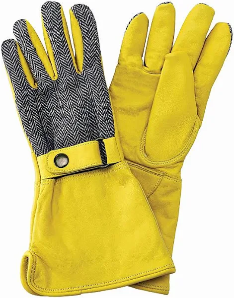 Luxury Leather Gauntlet Gloves - Medium - Image 2