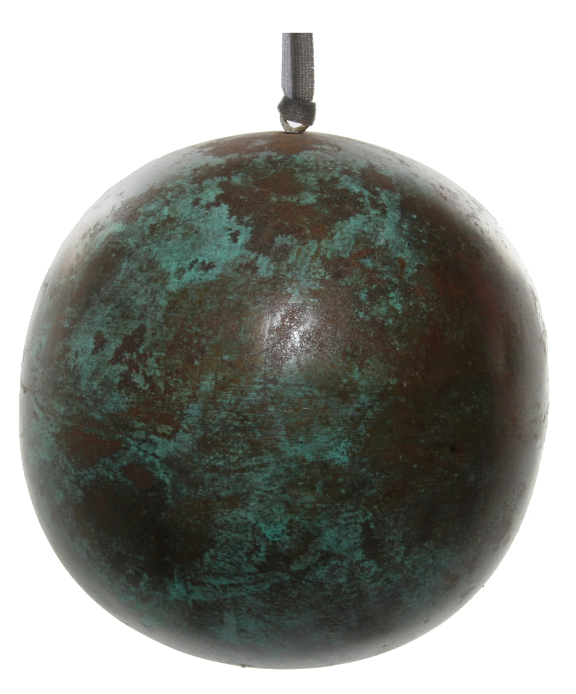 Metal ball tarnished green 15cm