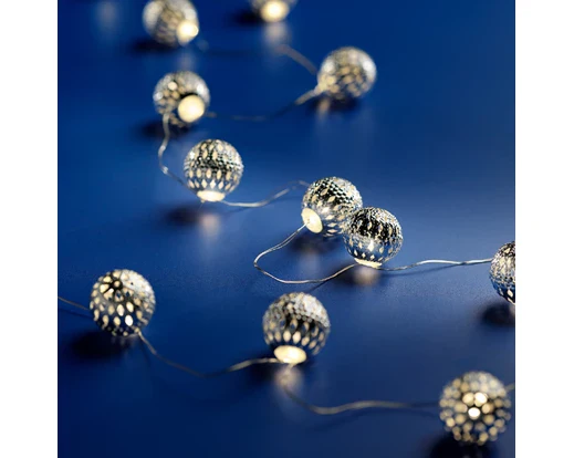 Micro LED deco string lights  L110cm - silver/warm white