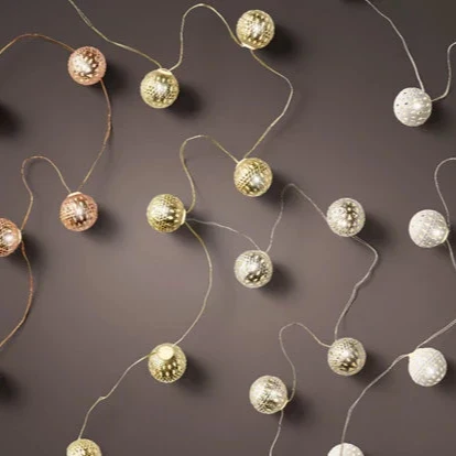 Micro LED deco string lights  L110cm - silver/warm white - Image 2