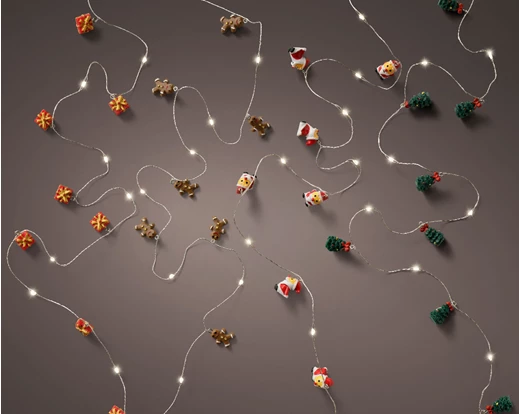 Micro LED deco string lights steady BO indoor 4ass silver/warm white L.190cm - Image 4