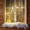 Micro LED frame light plastic star steady BO outdoor transparent/warm white L.1cm x W.60cm x H.58cm - Image 2