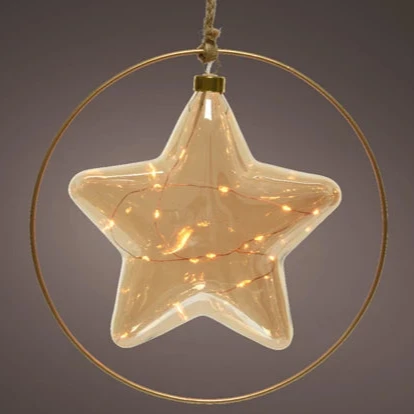 Micro LED star steady BO indoor amber/classic warm dia26cm x L.6.5cm - Image 2
