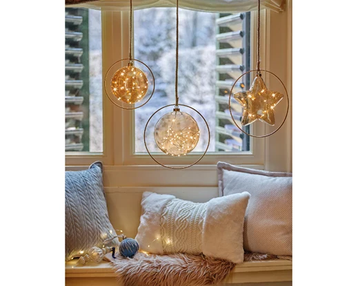 Micro LED star steady BO indoor amber/classic warm dia26cm x L.6.5cm - Image 3