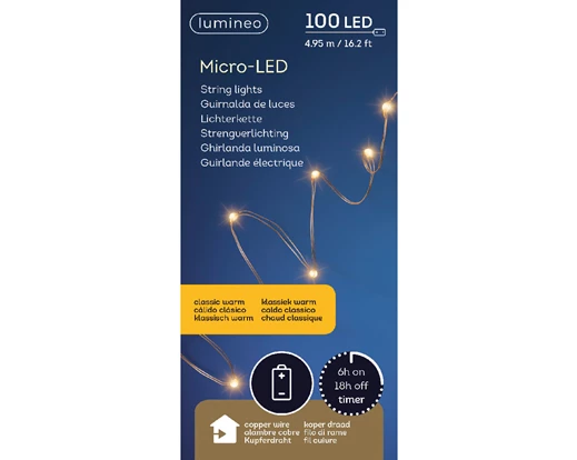 Micro  LED  stringlights L495cm copper/classic warm - Image 3