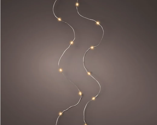 Micro LED stringlights steady BO indoor silver/classic warm L.295cm - Image 2
