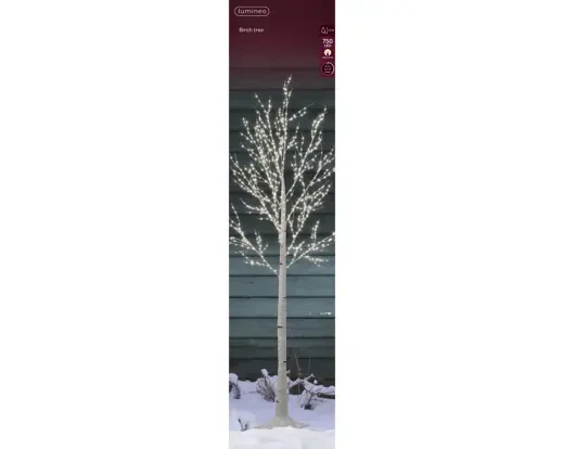 Micro LED tree gb pvc birch steady outdoor white/warm white dia110cm x H.220cm - Image 2