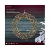 Micro LED wreath gb metal steady outdoor black/classic warm L.7cm x W.38cm x H.38cm - Image 2