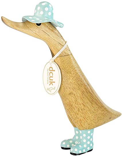 Natural Wooden Spotty Hat & Welly Boots