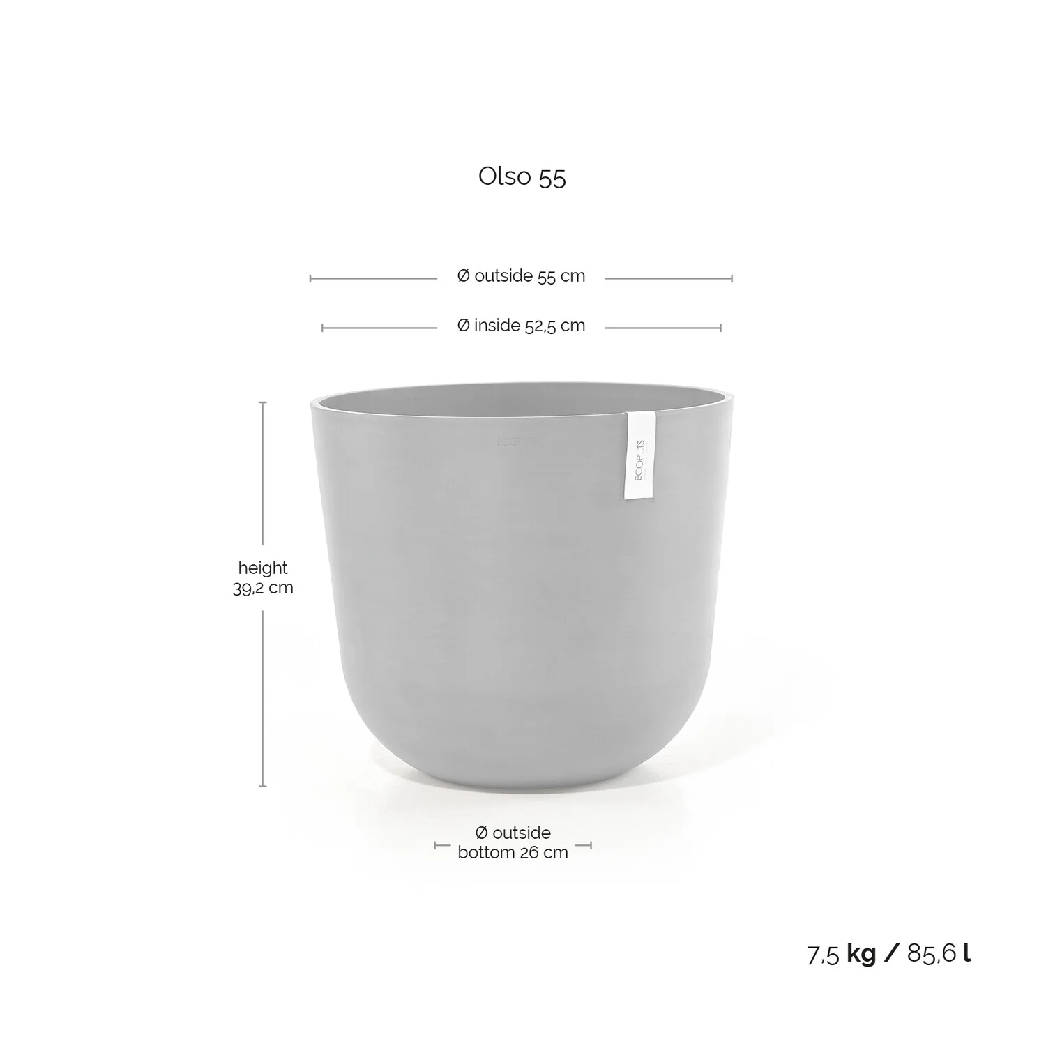 Oslo Dark Grey Ø55 - Image 3