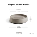 Oslo Taupe Saucer Wheels 55