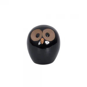 OWL ORNAMENT Ø19X18X21 BLACK