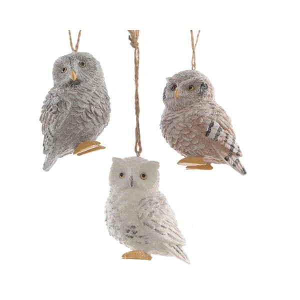 owl with hanger natural