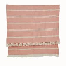 Oxford Stripe Blanket Coral - Image 3
