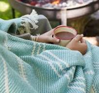 Oxford Stripe Blanket Teal - Image 2