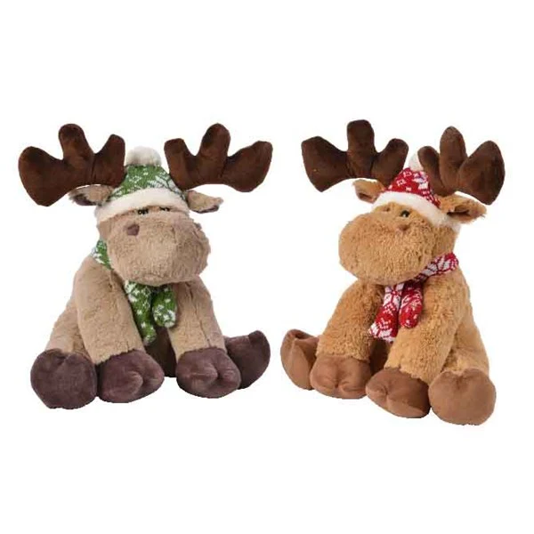 pes deer w scarf 2col ass assorted
