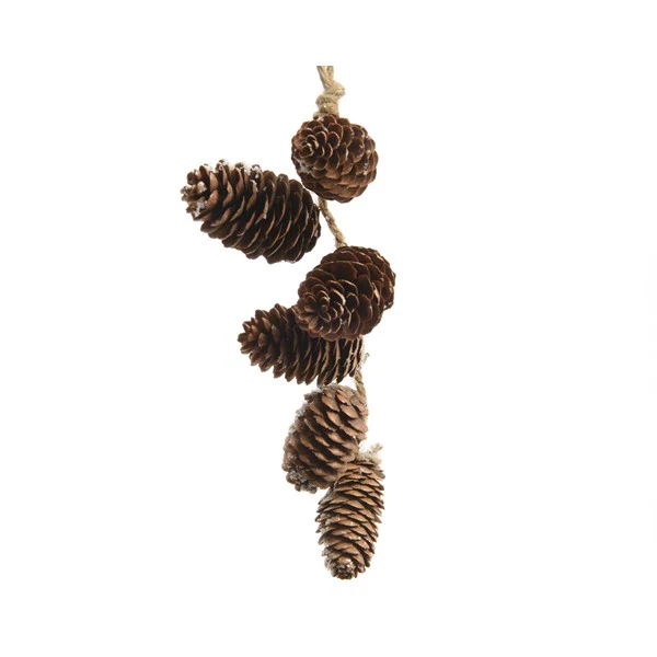 pinecone hanger with glitters brown