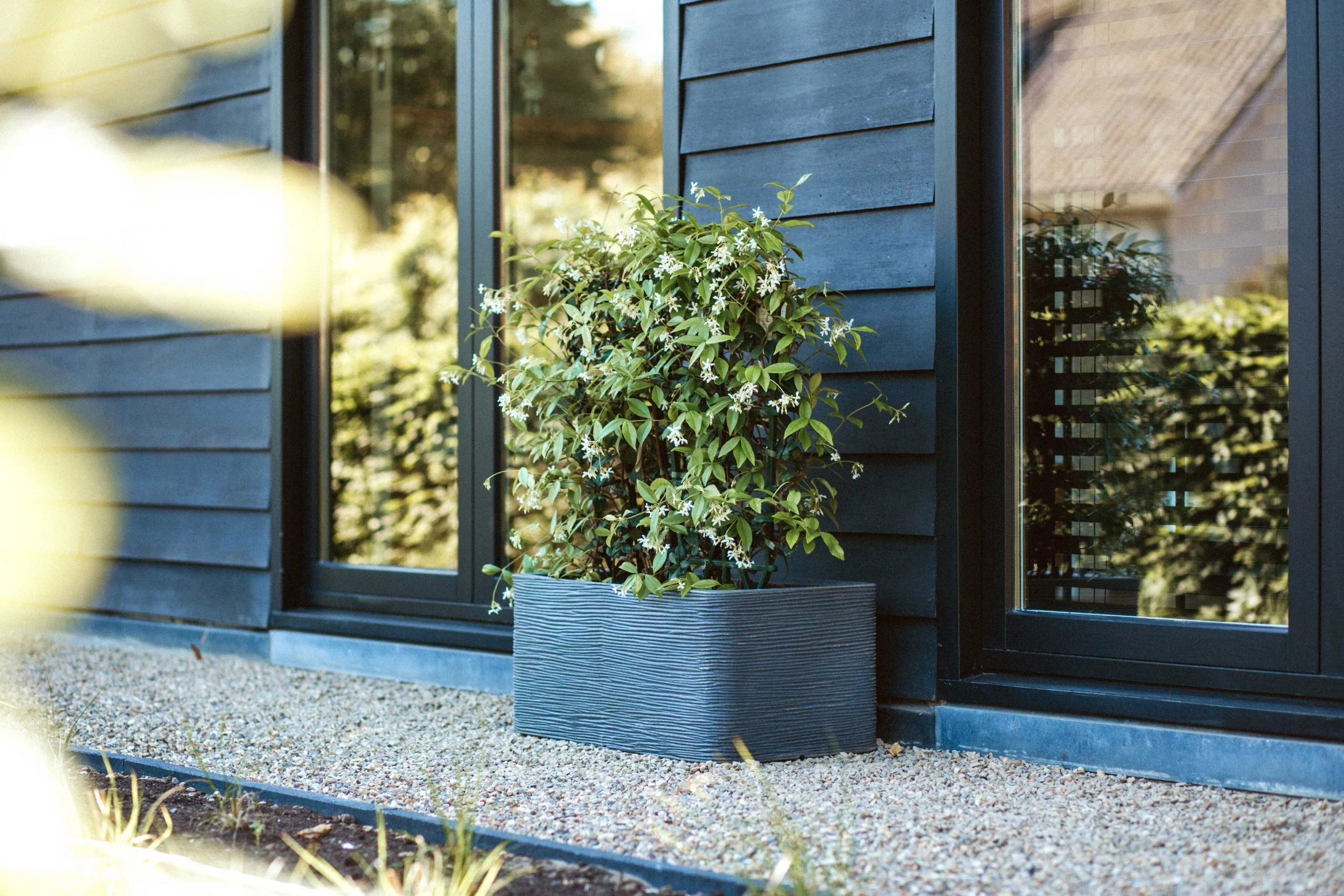 Planter rectangle Rib NL 73x39x32 anthracite - Image 2