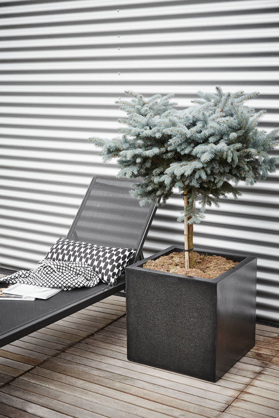 Planter square 40x40x40 black - Image 3
