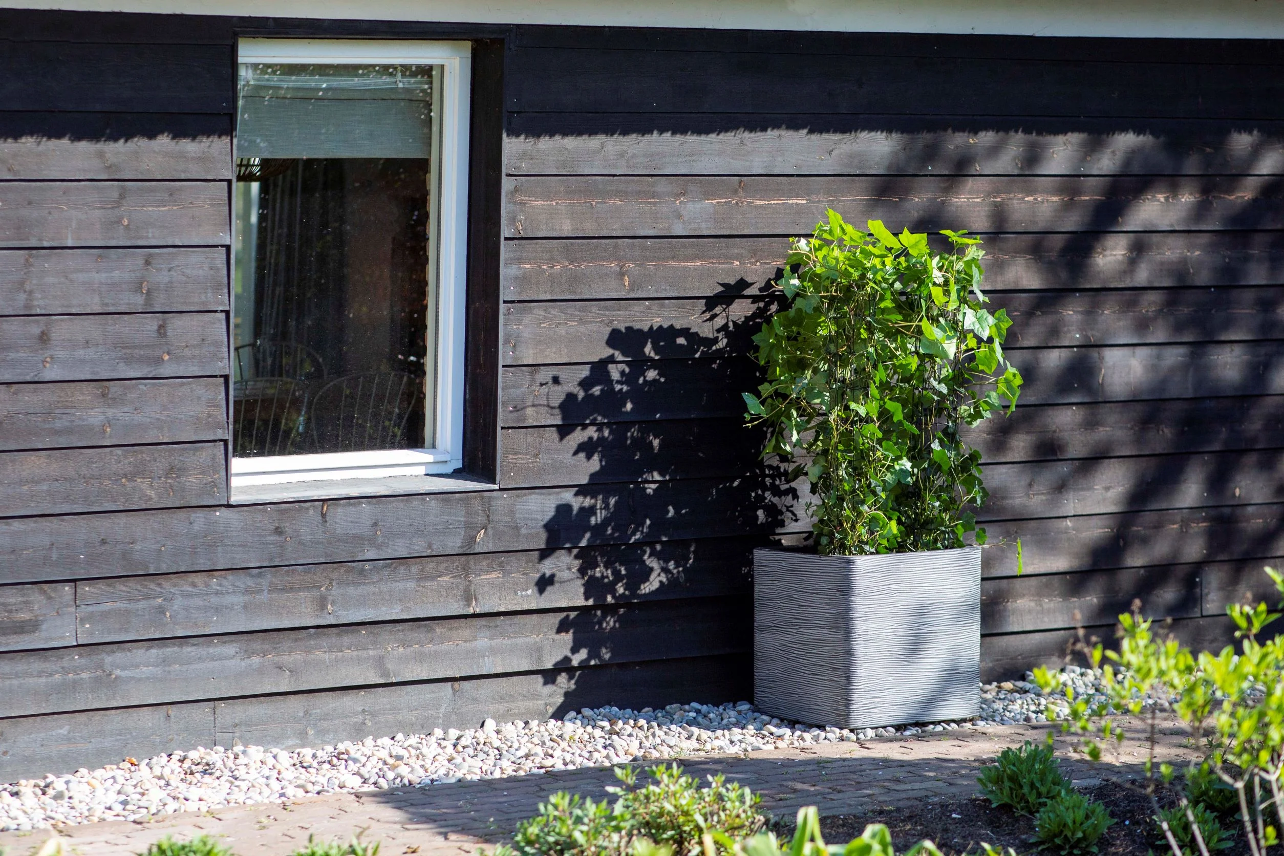 Planter Square Rib  NL Anthracite 40cm H40cm W40cm - Image 2