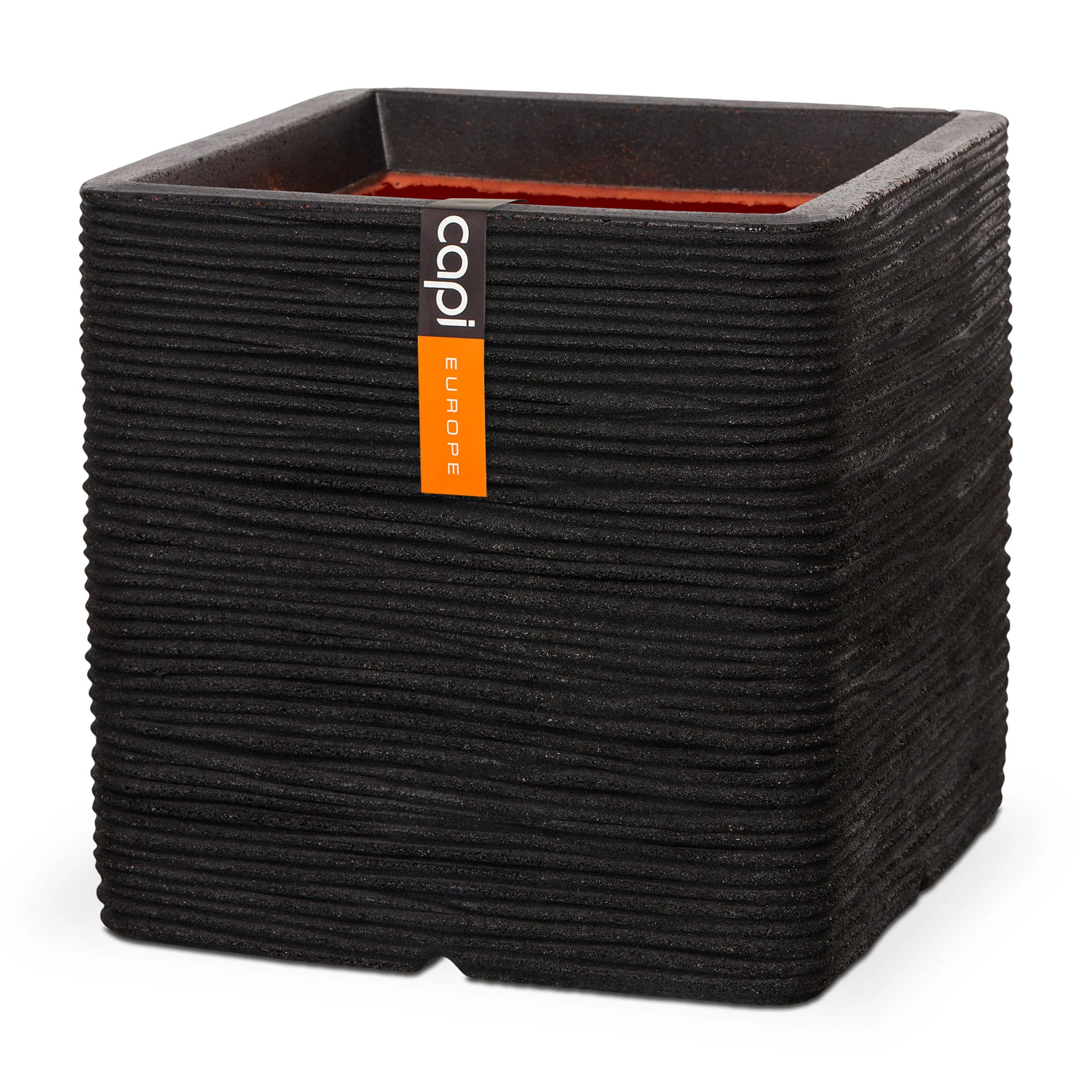 Planter Square Rib NL Back 40cm H40cm W40cm