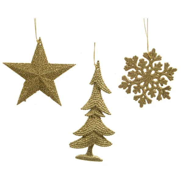 plastic glitter hanger  light Gold