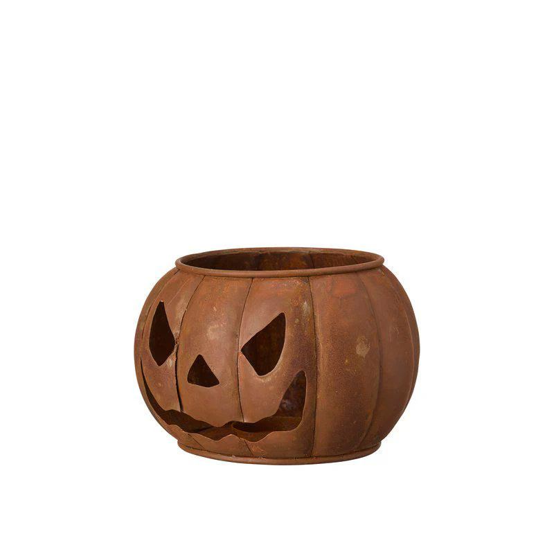 PUMPKIN Lantern  Rust 15x10cm - Image 3