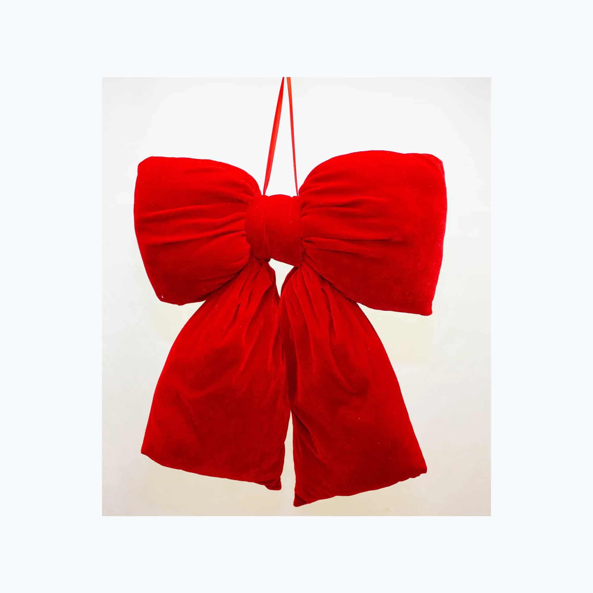 RED VELVET LARGE BOW HANGER