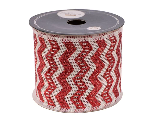 Ribbon jute 6ass red/colour(s) L.270cm x W.6cm x H.0.01cm - Image 2