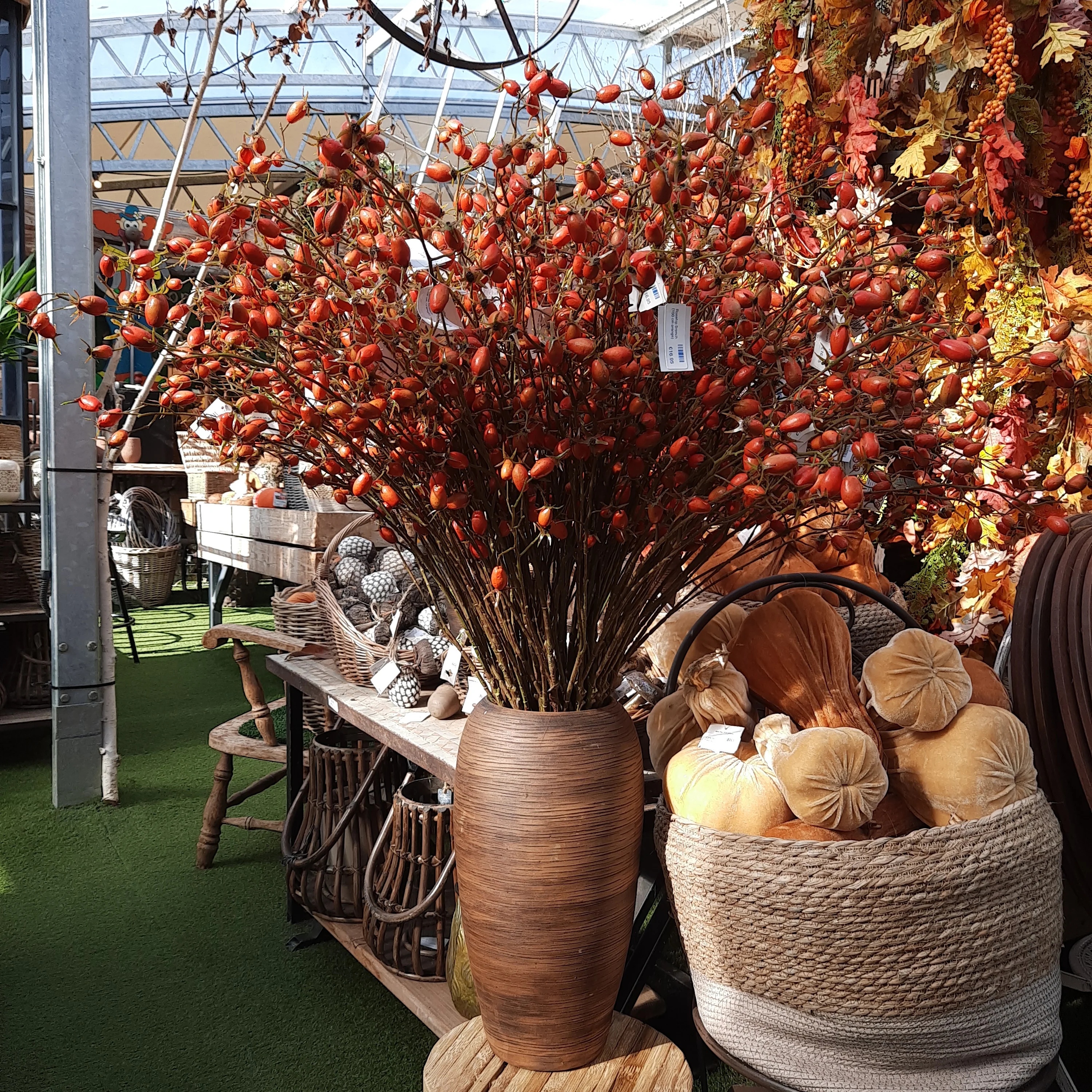 Rosehip Branch (100 cm orange) - Image 3