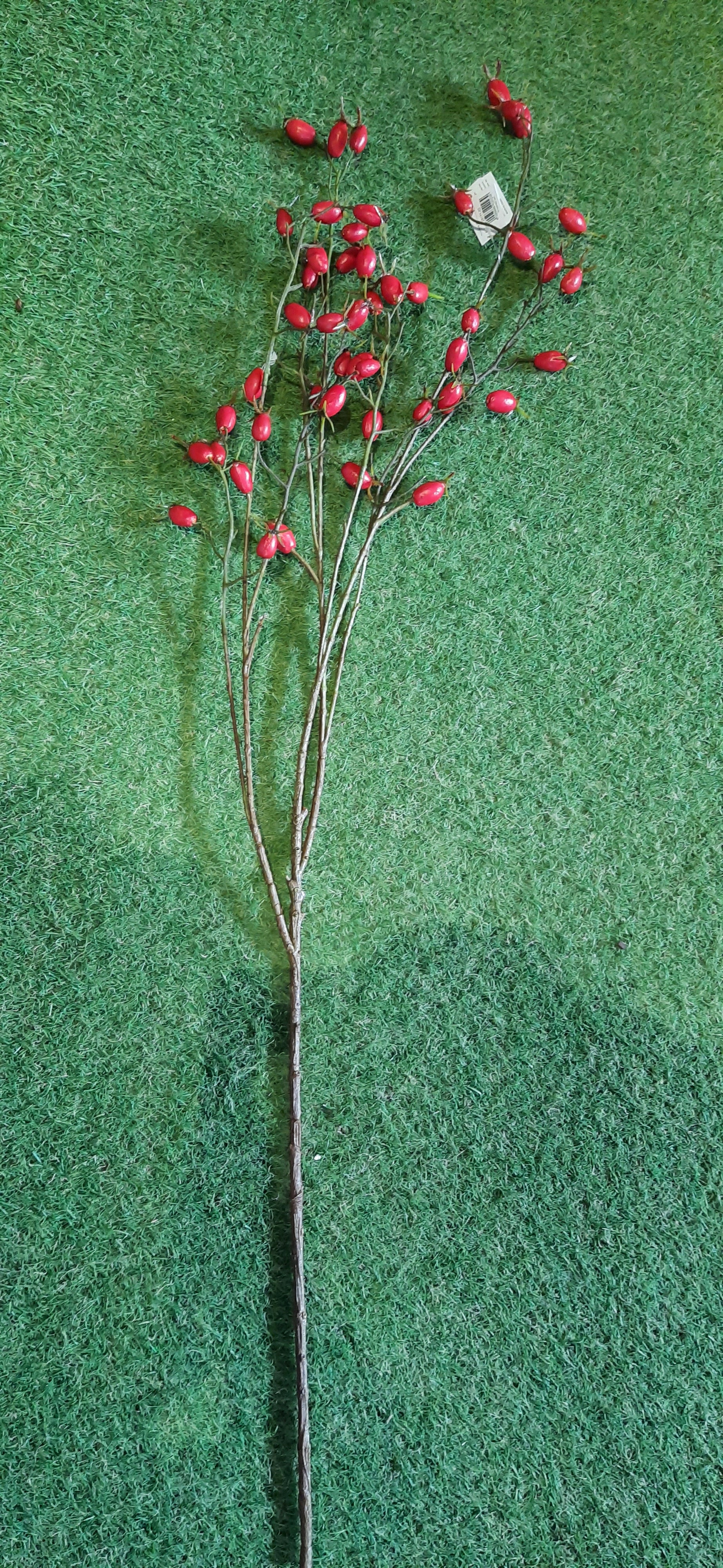 Rosehip Branch (100 cm red) - Image 2