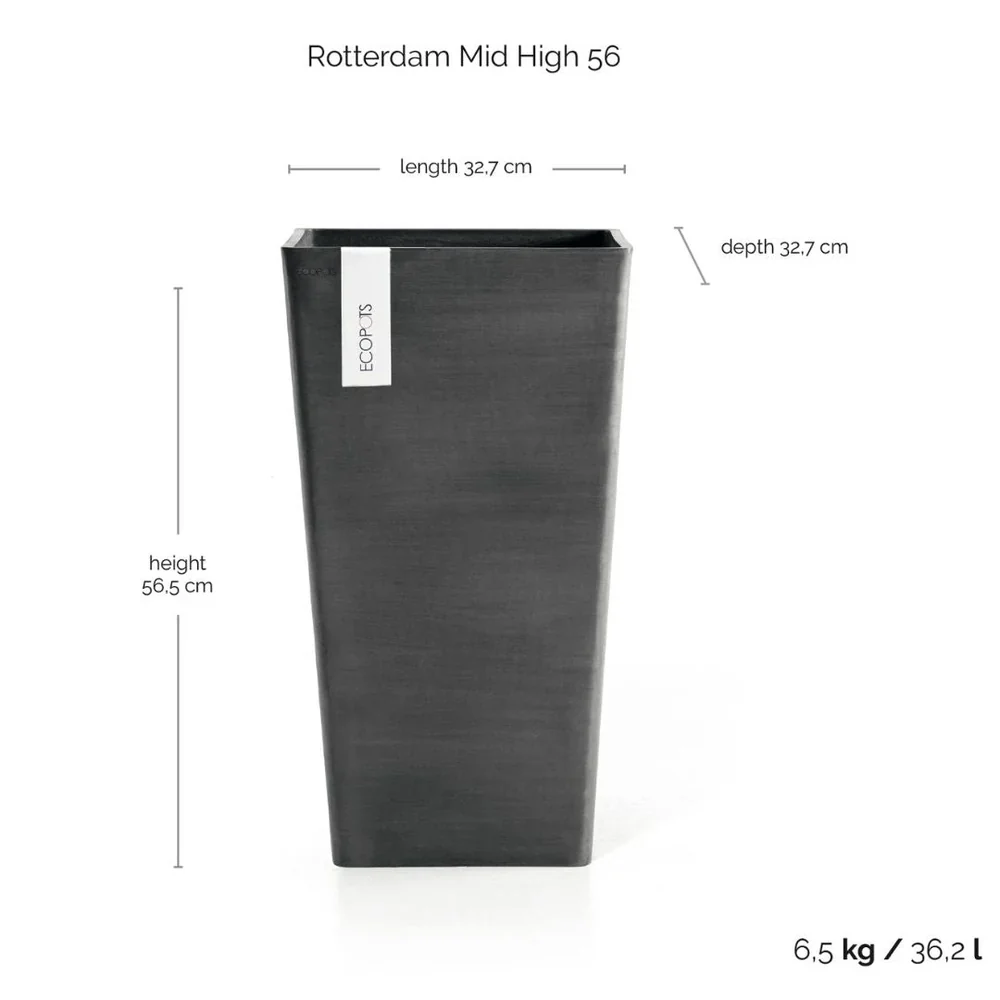 Rotterdam Mid High Dark Grey Ø56 - Image 2